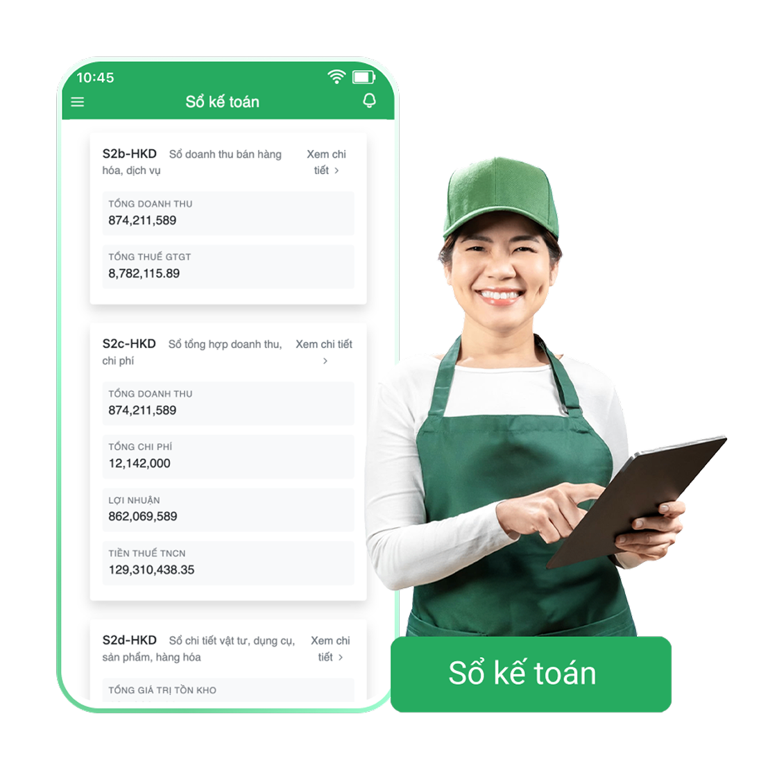 Quản lý sổ kế toán và báo cáo thu chi tự động